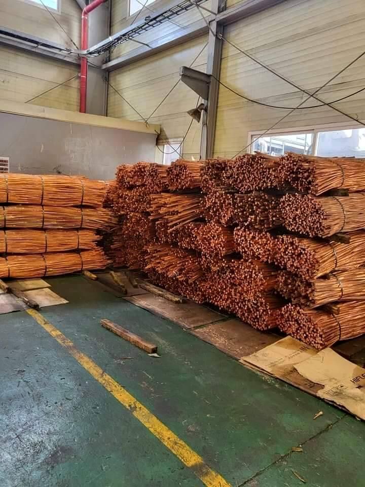 Bundled copper material prepared for supply